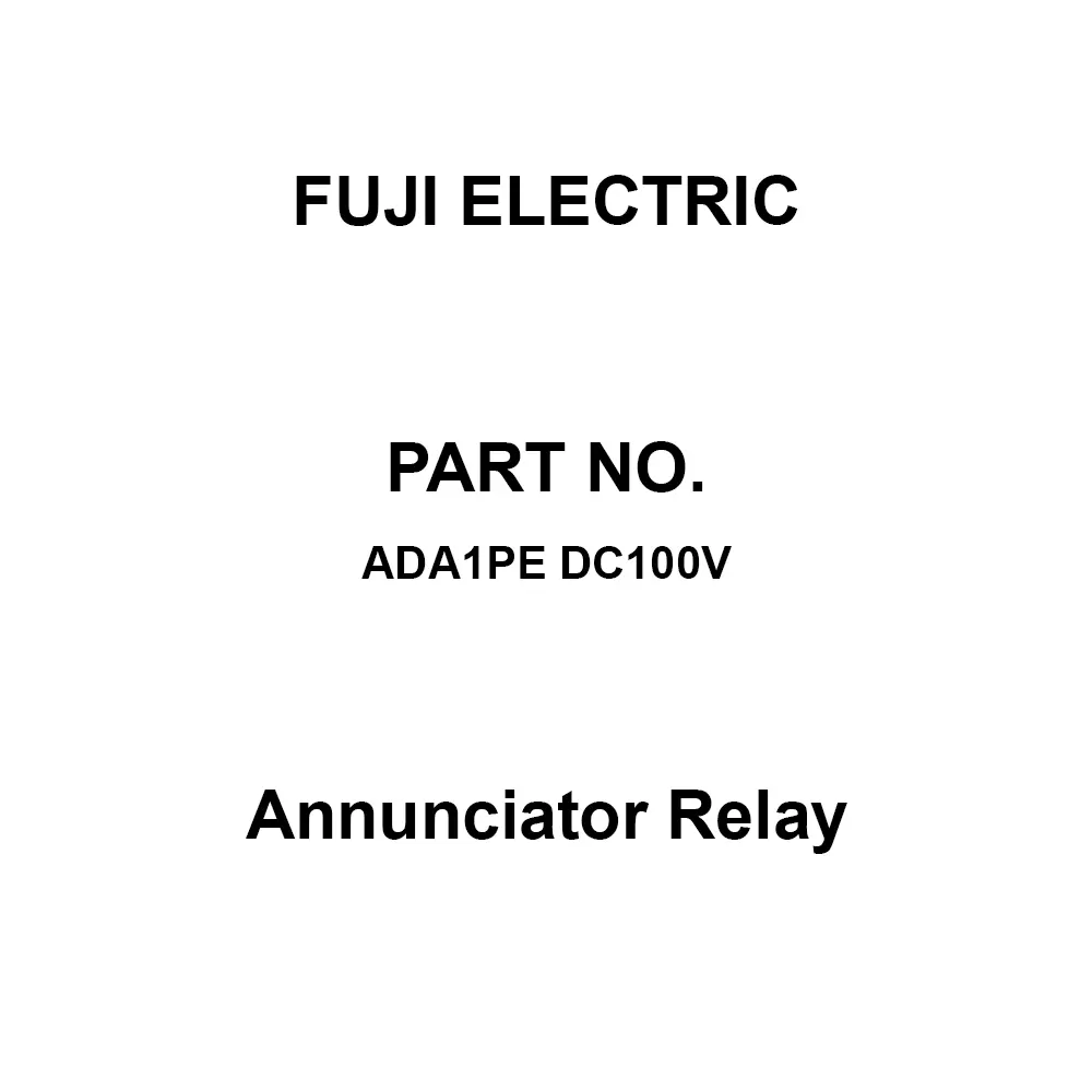 Fuji Electric Annunciator Relay 100 mohm or more at DC 500 V, ADA1PE DC100V