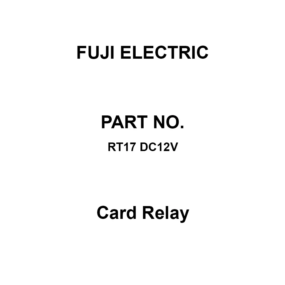 Fuji Electric Card Relay 1A Contact Configuration, RT17 DC12V
