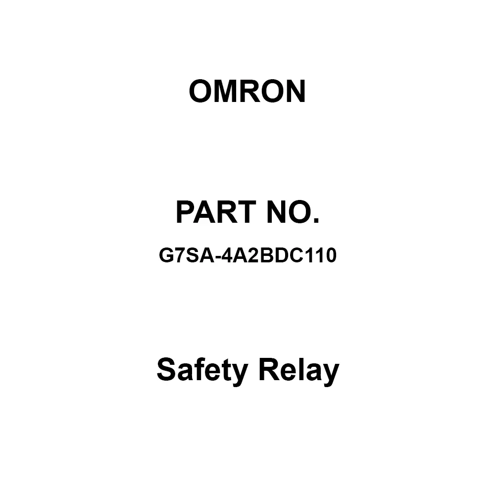 Omron Safety Relay 100 mΩ or Less (DC 5 V 1 Amp voltage drop method), G7SA-4A2BDC110