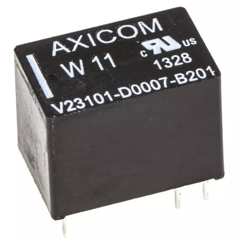 TE CONNECTIVITY Relay 1 Pole Terminals: 2 Amp Rated Current, V23101D7B201