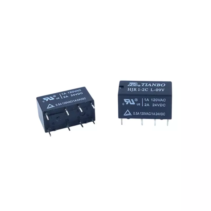 GB Small Relay 9 V Coil Voltage 1 A 120VAC, 2 A 24 V DC Contact Capacity 2 circuit C contact, GB-RLY-2C9V-CC2A