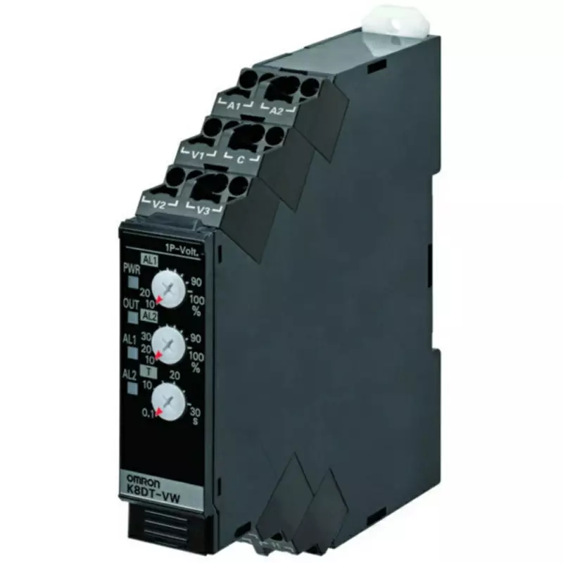 Omron Voltage Relay Single Phase Din Rail Mounting AC 600 V, K8DT-VW3CA