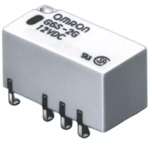 OMRON ELECTRONIC COMPONENTS Low Profile Relay 2 Form C (DPDT-NO, NC) 5 V DC 2 Amp Dual Coil Latching, G6SK-2G-TR DC5