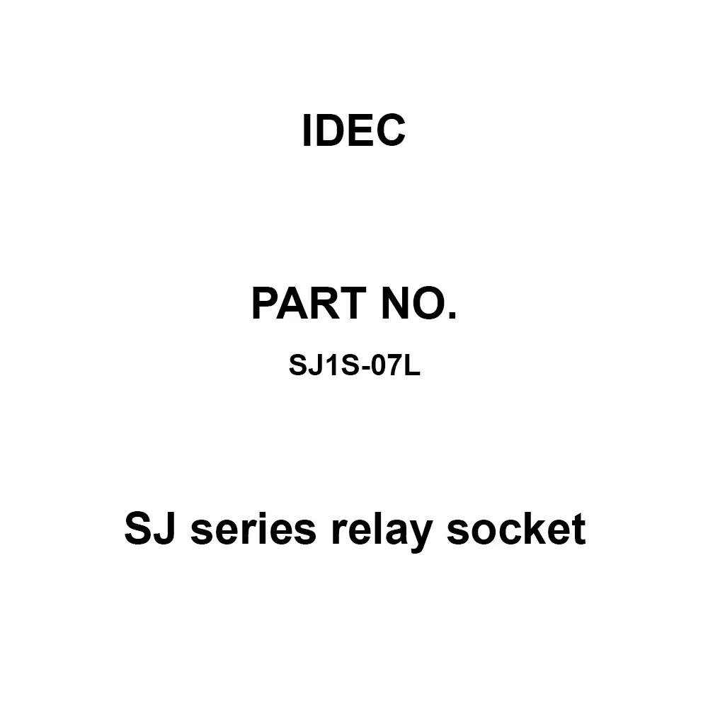 IDEC SJ Series relay socket Finger-Protection Screw Terminal Type 250 V AC/DC, SJ1S-07L (Pack of 10 Pcs)