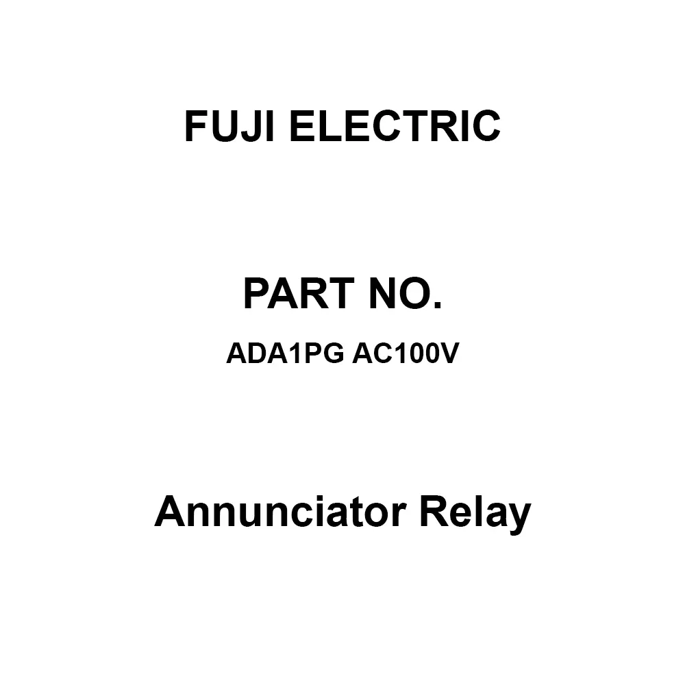 Fuji Electric Annunciator Relay 100 mohm or more at DC 500 V, ADA1PG AC100V