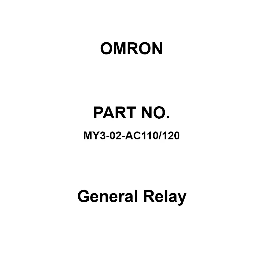 Omron General Relay 50 mΩ or Less (DC 5 V 1 Amp voltage drop method), MY3-02-AC110/120