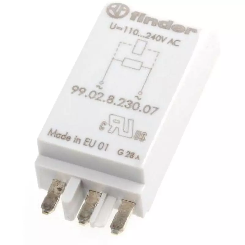 Finder Interface Relay Module AC230 V Rated Coil Voltage Residual Current Bypass Module Accessory Type, 99.02.8.230.07