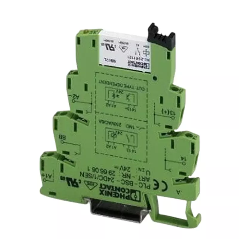 Phoenix Contact Relay Module DIN Rail Mount 1 Form A (SPST-NO) 6 Amp 250 V AC, 250 V DC, 2966249