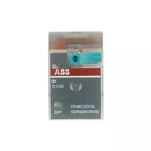 ABB Pluggable Relay Socket Mount SPDT 6 Amp 250 V AC, 1SVR405613R4100