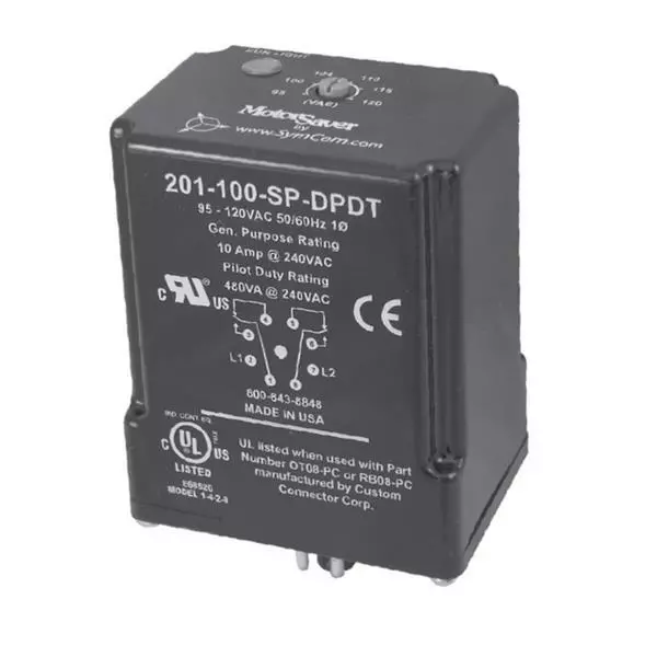 Littelfuse Industrial Relay Plug In Mount, 201-100-SP-DPDT