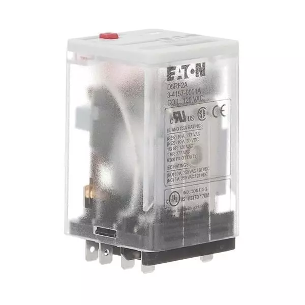EATON General Purpose Relay Socket Mount DPDT 10 Amp, D5RF2A