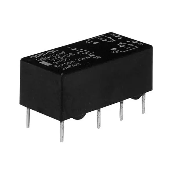 OMRON ELECTRONIC COMPONENTS Low Profile Relay 2 Form C (DPDT-NO, NC) 9 V DC 2 Amp Dual Coil Latching, G6AK-274P-ST-US-DC9