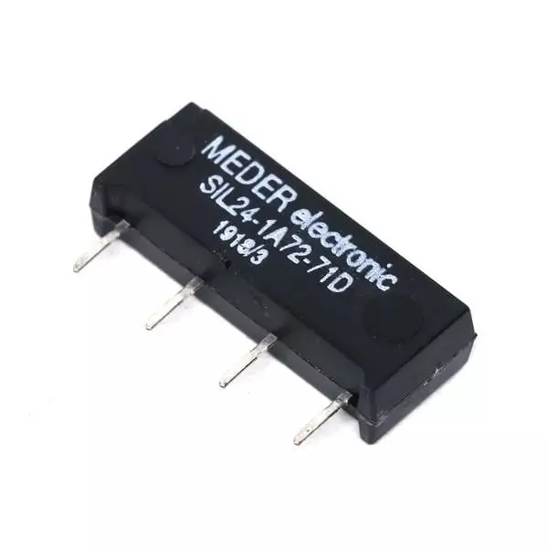 MEDER electronic Reed Relay 1 Form A (SPST-NO) 24 V DC, SIL24-1A72-71D