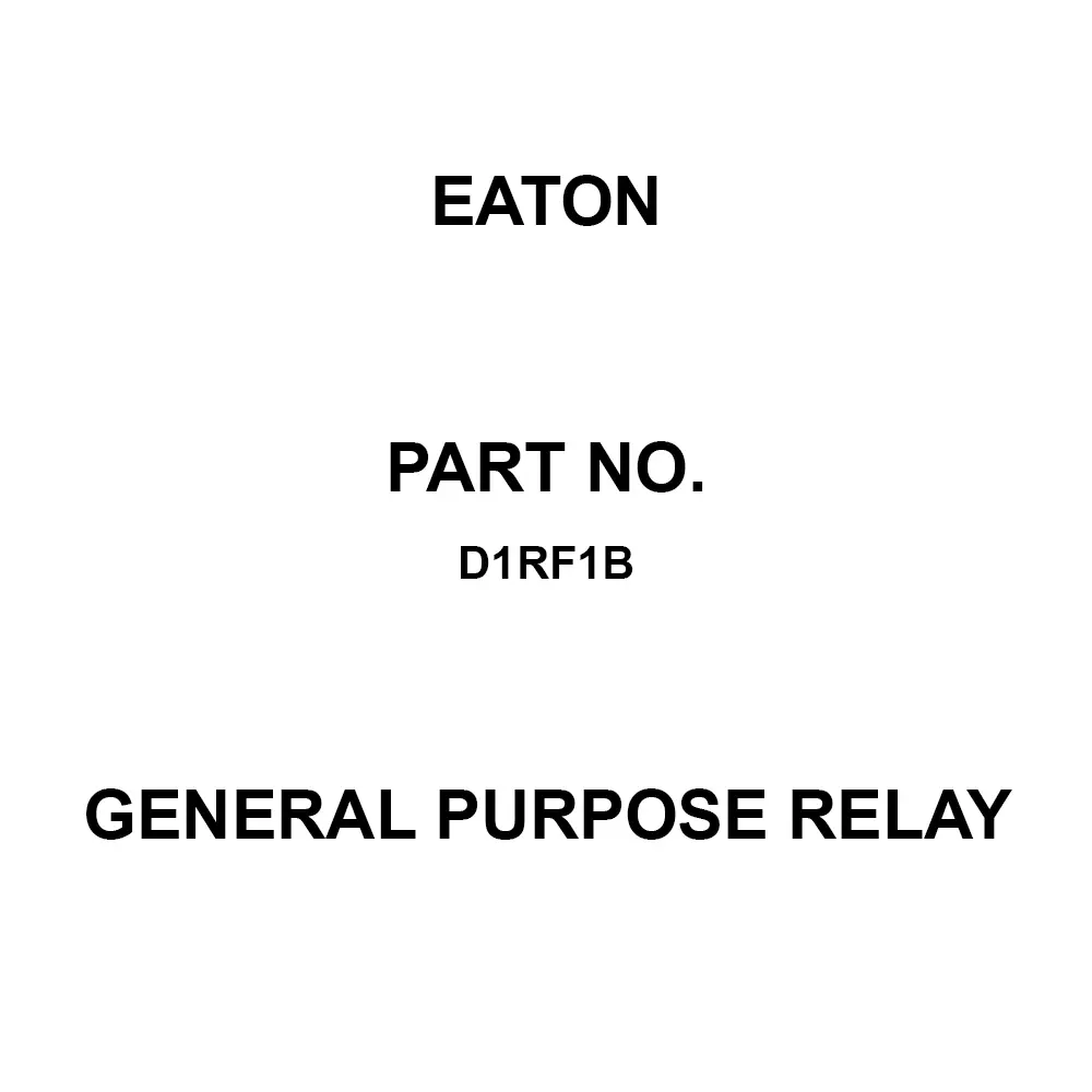 EATON Cube General Purpose Relay Socket Mount, D1RF1B