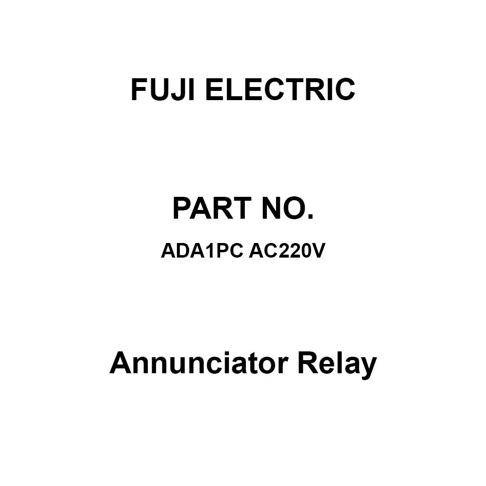 Fuji Electric Annunciator Relay 100 mohm or more at DC 500 V, ADA1PC AC220V