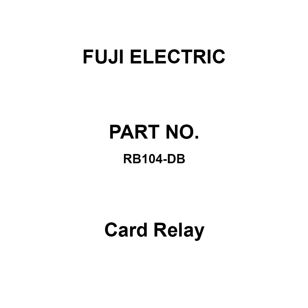 Fuji Electric Card Relay 1A Contact Configuration, RB104-DB