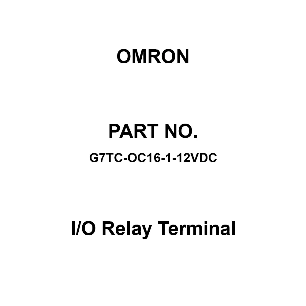 Omron I/O Relay Terminal 50 mΩ or Less (DC 5V 1A), G7TC-OC16-1-12VDC