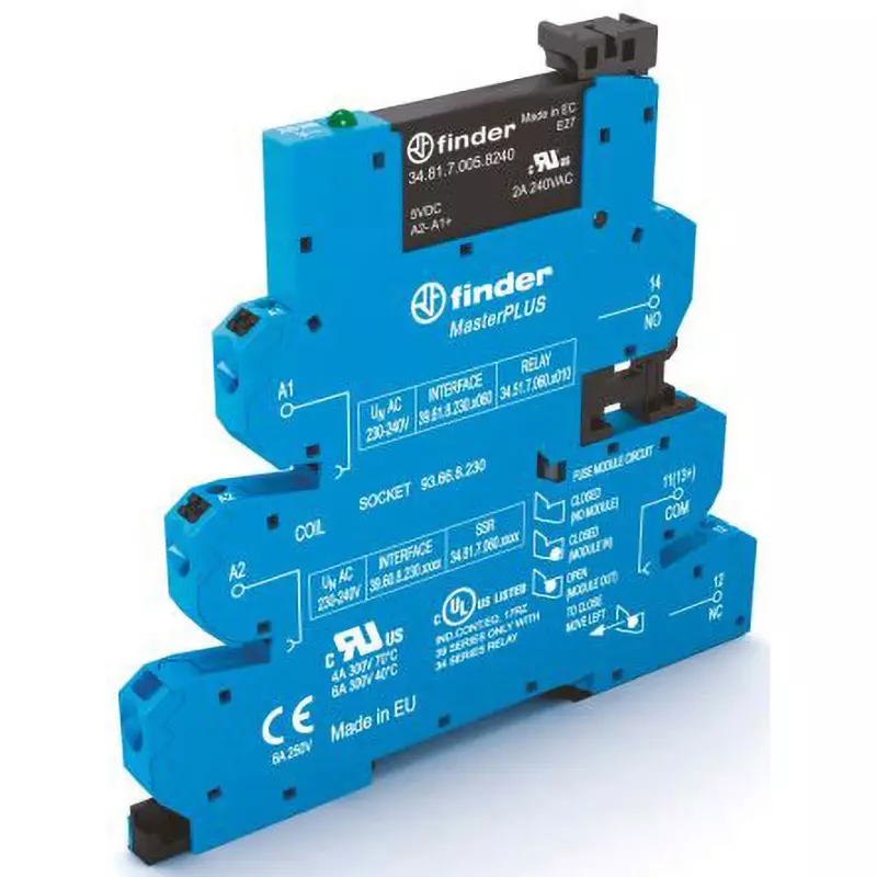 Finder Interface Relay Module 26.4 V Maximum Control Voltage 24 V DC Maximum Load Voltage, 39.60.0.024.9024