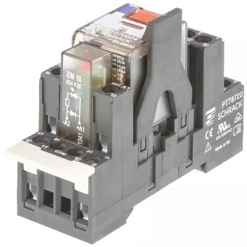 TE CONNECTIVITY Relay 2 Pole Terminals: 12 Amp Rated Current, PT2S7LC4 8-1415074-1
