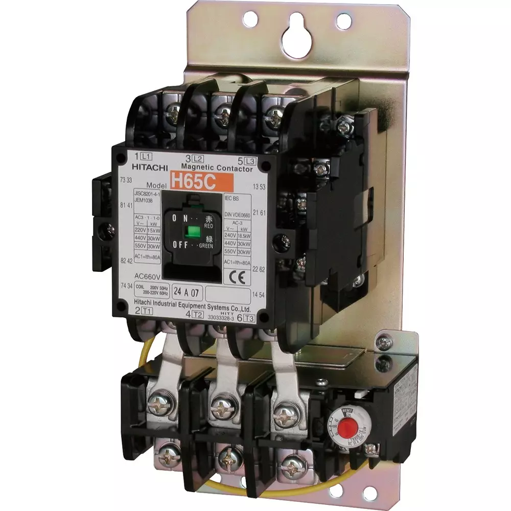 Hitachi Thermal Relay 2A2B Auxiliary Contacts, H65C‐T 15kW 200V