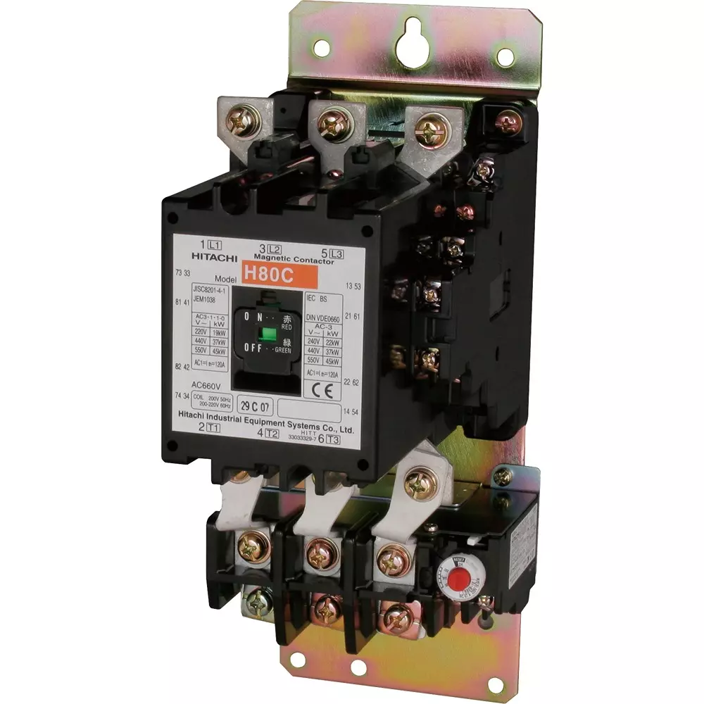 Hitachi Thermal Relay 2A2B Auxiliary Contacts, H80C‐T 19kW 100V