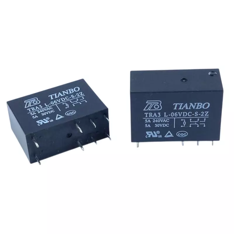 GB Small Power Relay 5 V Coil Voltage 5 A 240VAC, 5 A 30 V DC Contact Capacity 2 circuit C contact, GB-RLY-2C5V-CC5A