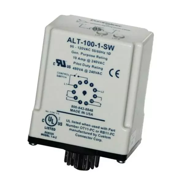 Littelfuse Alternating Relay DIN Rail Mount DPDT 240 V AC, ALT230-X-SW