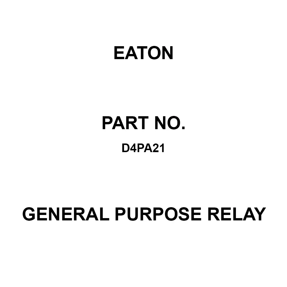 EATON General Purpose Relay Socket Mount, D4PA21