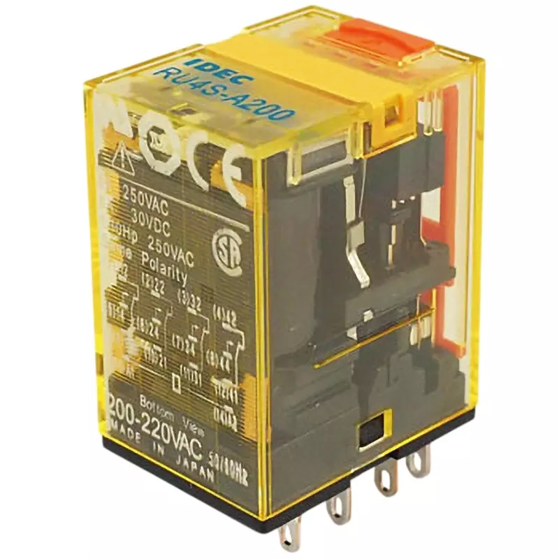 IDEC Ru Series Universal Relay 4C Solder Terminal AC200/220 V 4 Pole, Ru4S-A200