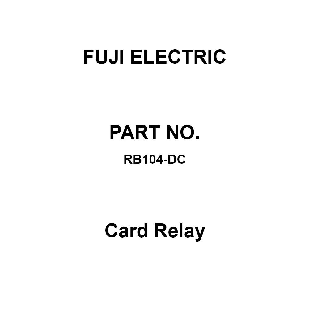 Fuji Electric Card Relay 1A Contact Configuration, RB104-DC