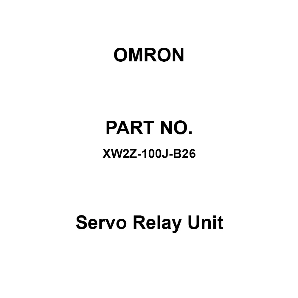 Omron Servo Relay Unit DC 24 V Rated Voltage, XW2Z-100J-B26