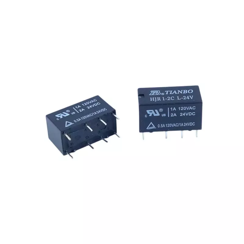 GB Small Relay 24 V Coil Voltage 1 A 120VAC, 2 A 24 V DC Contact Capacity 2 circuit C contact, GB-RLY-2C24V