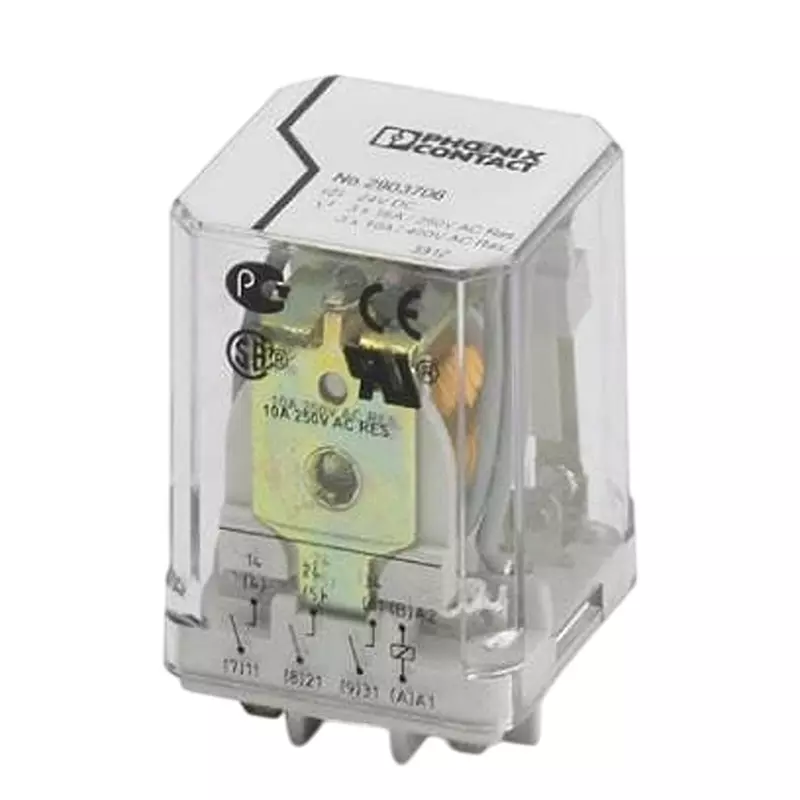 Phoenix Contact Industrial Relay Plug In Mount 3 Form C (3PDT-NO, NC) 440 V AC, 250 V DC, 2903707
