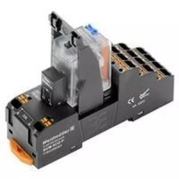 Weidmuller Pluggable Relay DIN Rail Mount 2 Form C (DPDT-NO, NC) 5 Amp 250 V AC, 2576140000