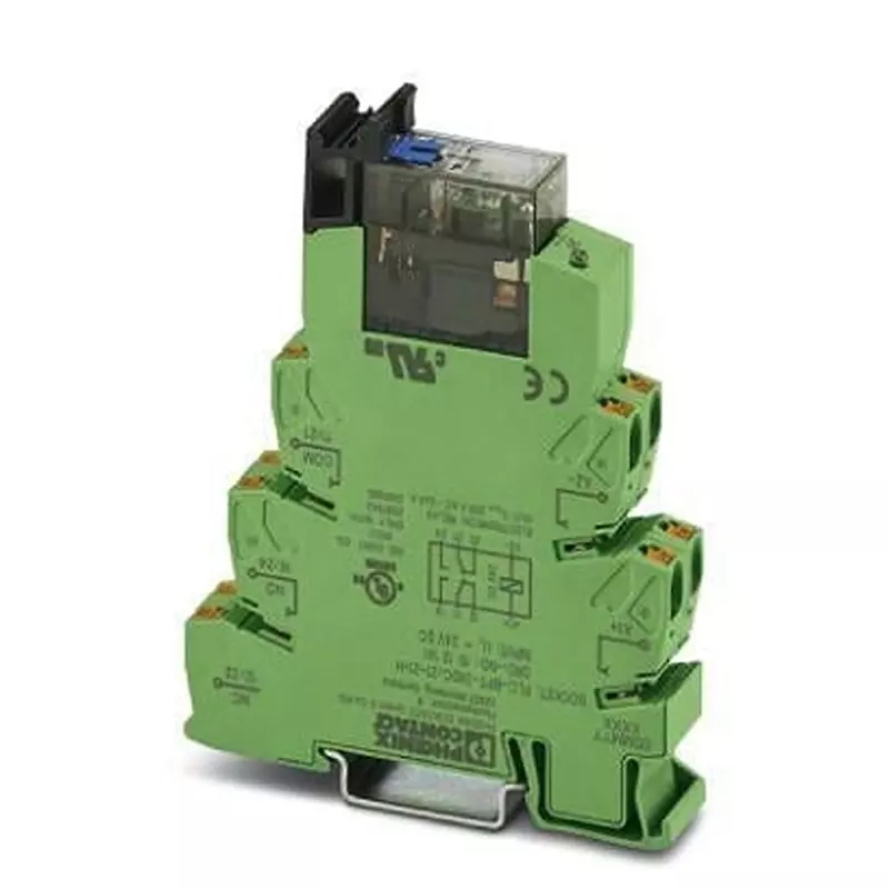 Phoenix Contact Relay Module DIN Rail Mount 2 Form C (DPDT-NO, NC) 6 Amp 250 V AC, 250 V DC, 2910519