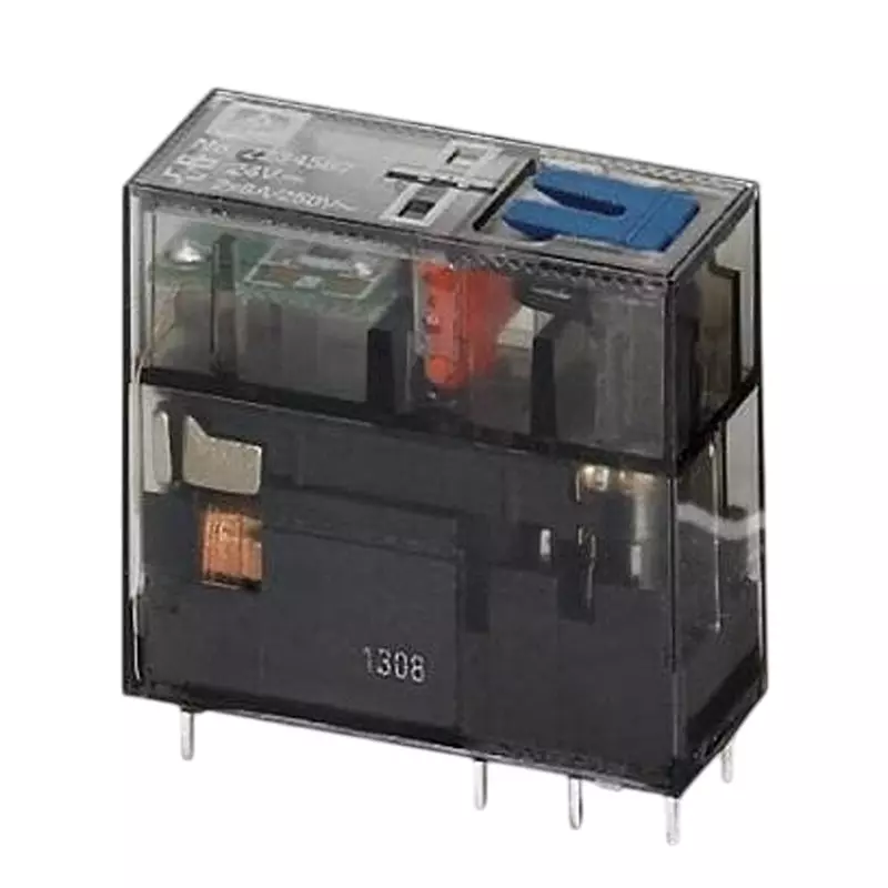 Phoenix Contact Single Relay Through Hole Mount 2 Form C (DPDT-NO, NC) 8 Amp 250 V AC, 250 V DC, 2987985