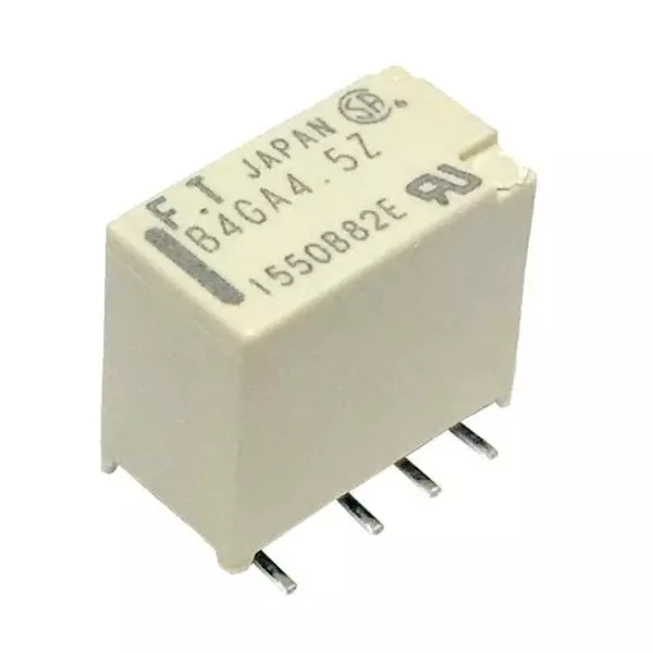 FCL Components Low Profile Relay 2 Form C (DPDT-NO, NC) 4.5 V DC 2 Amp Solder Pin Termination Non-Latching, FTR-B4GA4.5Z-B05