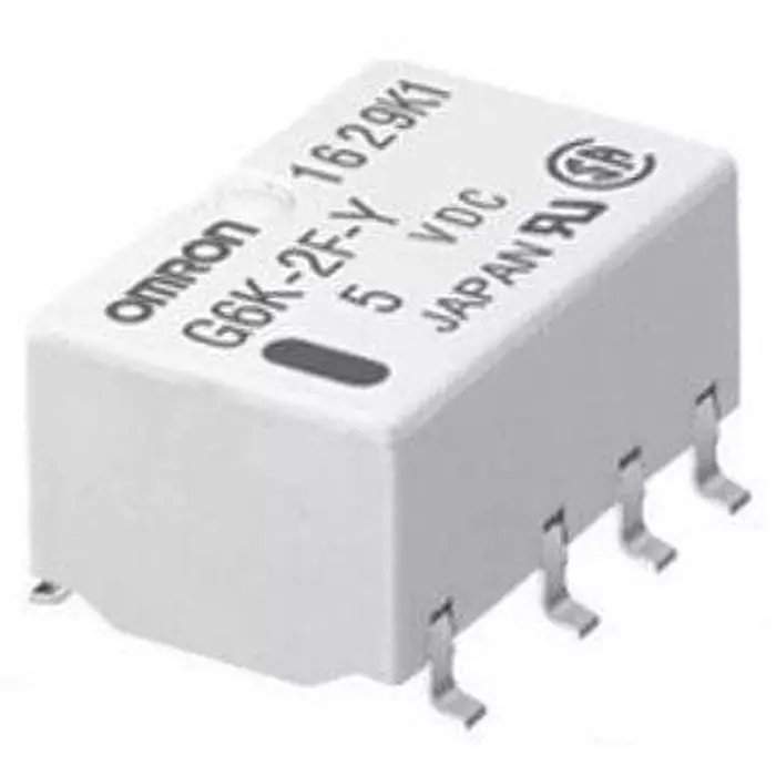 OMRON ELECTRONIC COMPONENTS Low Profile Relay 2 Form C (DPDT-NO, NC) 1 Amp Latching, G6KU-2F-Y-3-TR DC2.4