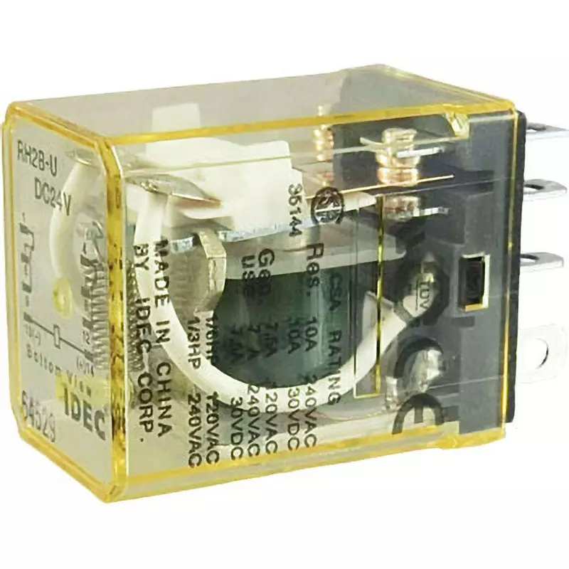 IDEC Rh Type Power Relay Blade Terminal Type 2C Blade Terminal DC24 V 2 Pole, Rh2B-UDC24