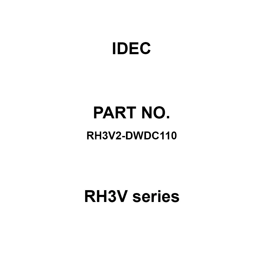 IDEC RH3V Series 3C Printed Circuit Board Terminal, RH3V2-DWDC110 (Pack of 10 Pcs)