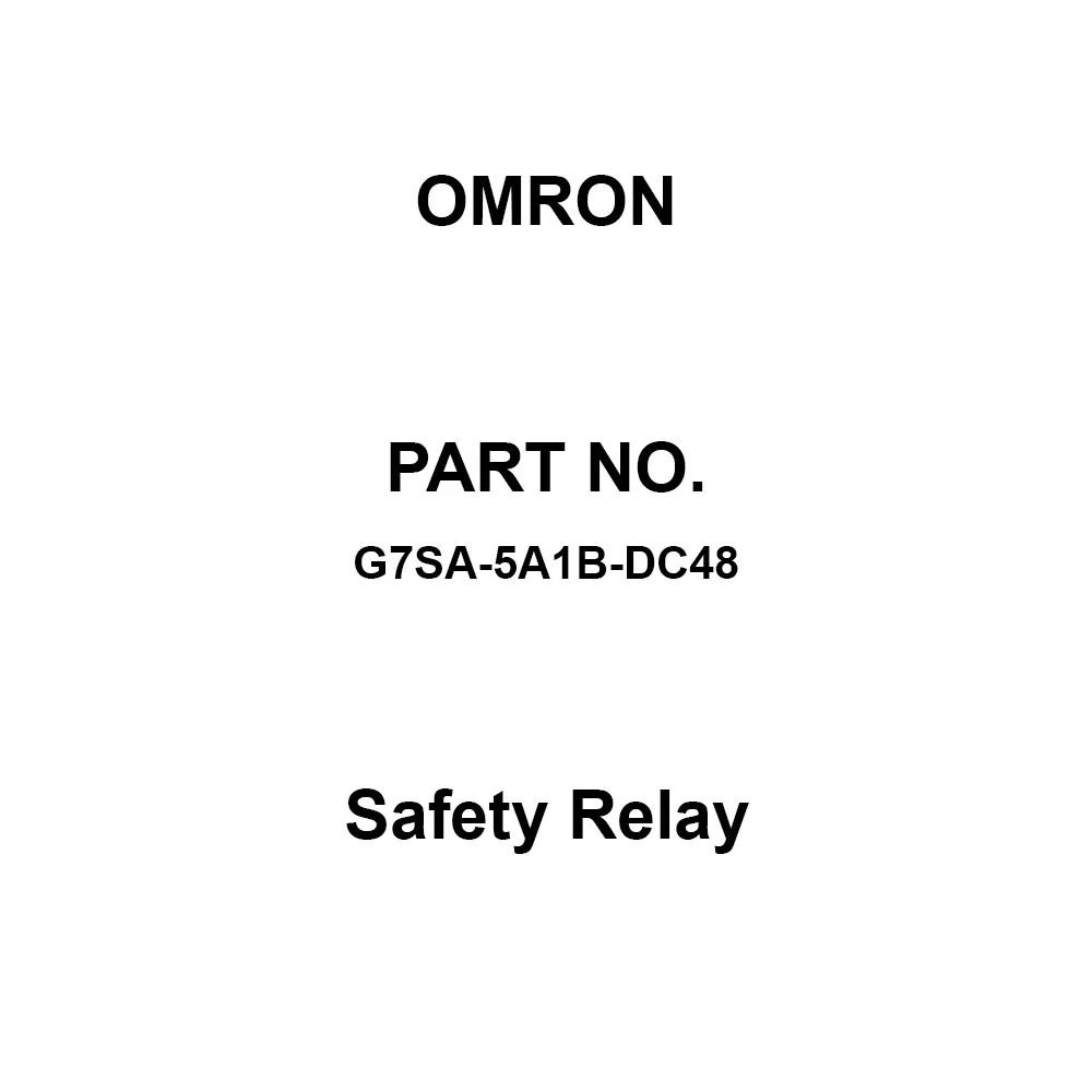 Omron Safety Relay 100 mΩ or Less (DC 5 V 1 Amp voltage drop method), G7SA-5A1B-DC48