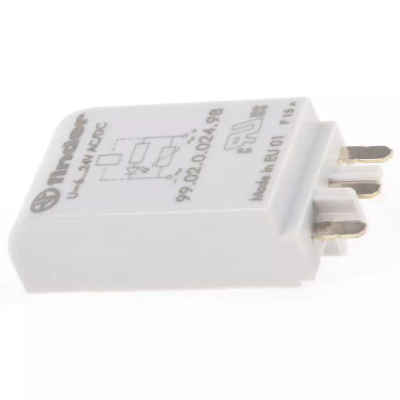 Finder Interface Relay Module AC/DC24 V Rated Coil Voltage LED Varistor Accessory Type, 99.02.0.024.98