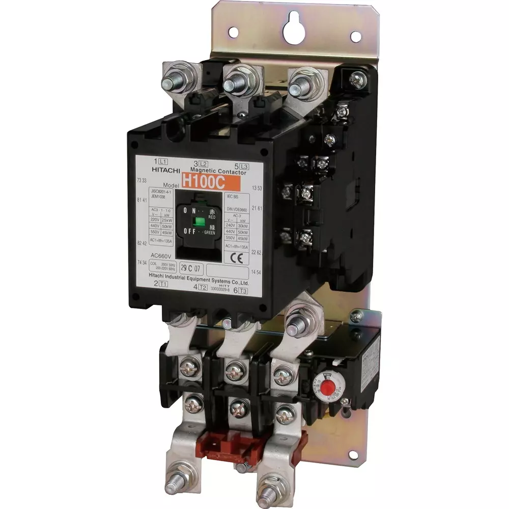 Hitachi Thermal Relay 2A2B Auxiliary Contacts, H100C‐T 22kW 200V