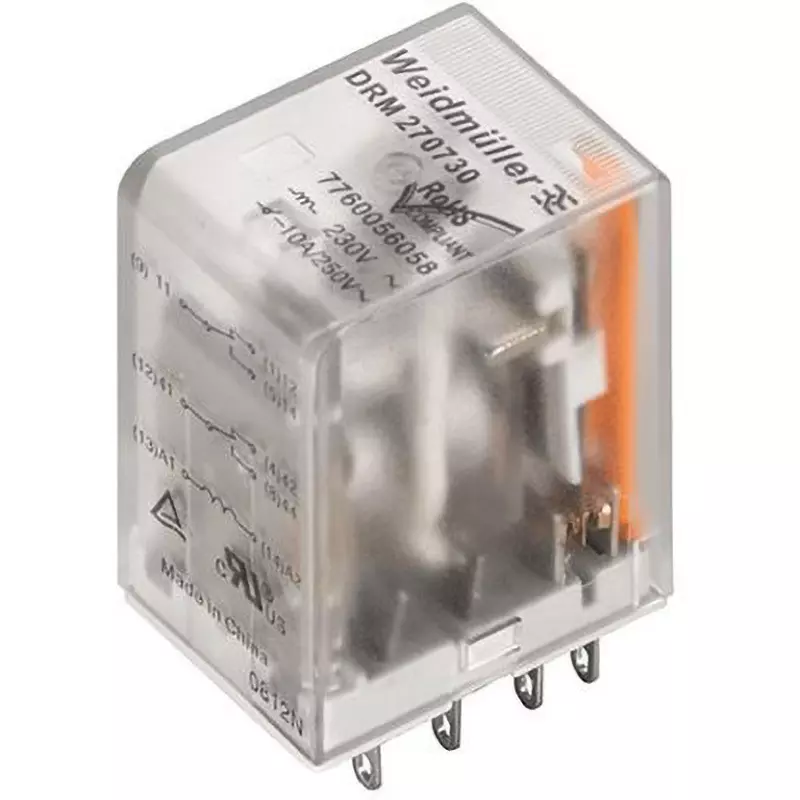 Weidmuller Panel Mount Relay 5.0 A Maximum Allowable Contact Current 37.8 mA Rated Current AC250 Maximum, 7760056079
