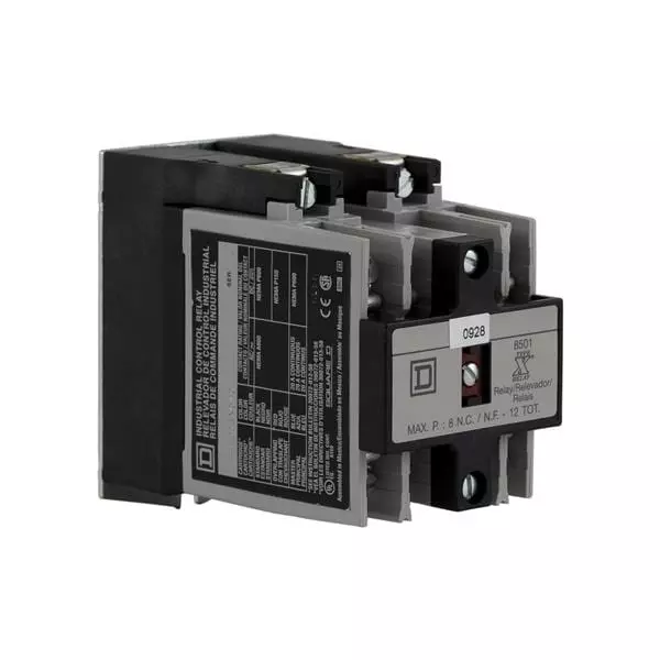SQUARE D Control Relay Panel Mount 4 Form A (4PST-NO) 10 Amp 600 V AC, 8501XO40V02