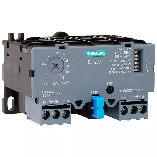 Siemens Overload Relay DIN Rail Mount 5.5 Amp to 22 Amp, 3UB81234DW2