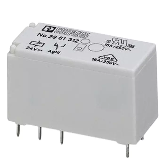 Phoenix Contact Single Relay Through Hole Mount 1 Form C (SPDT-NO, NC) 16 Amp 30 V AC, 36 V DC, 2961529