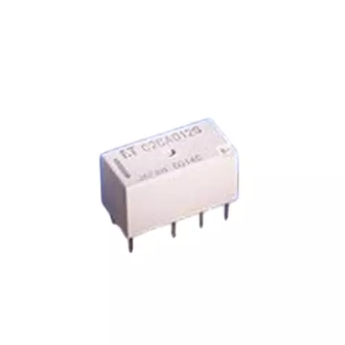 FCL Components Low Profile Relay 2 Form C (DPDT-NO, NC) 5 V DC 2 Amp Solder Pin Termination Non-Latching, FTR-C2CA005G