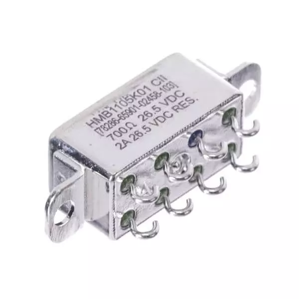 TE CONNECTIVITY Low Signal Relay 2 Form C (DPDT-NO, NC) Solder Lug Termination Non-Latching, HMB1105K01