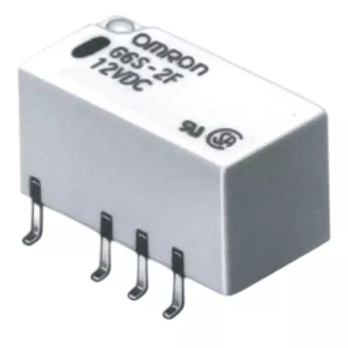 OMRON ELECTRONIC COMPONENTS Low Profile Relay 2 Form C (DPDT-NO, NC) 12 V DC 2 Amp Non-Latching, G6S-2F-Y-TR DC12